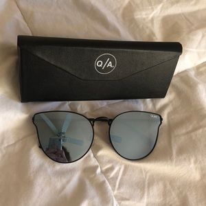 Quay Australia Blue Frame Sunglasses with Case !